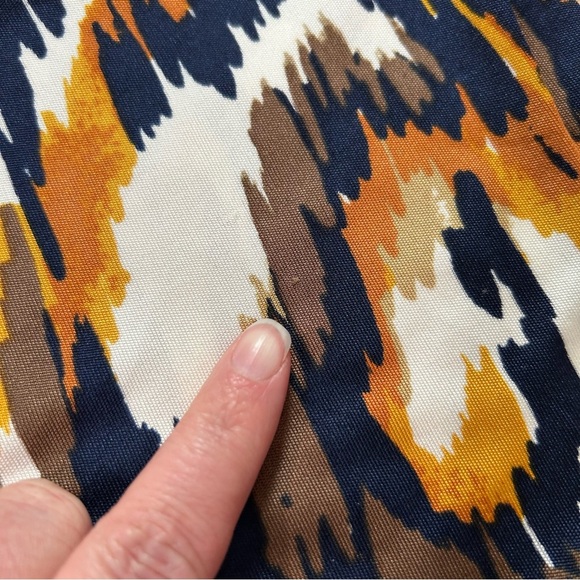 Tory Burch 100% Silk Ikat Multicolor Sleeveless Midi Dress Size Medium - Picture 10 of 10